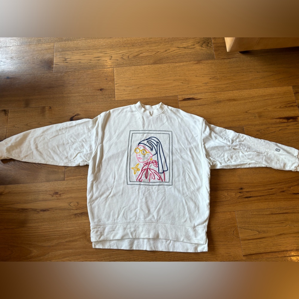 Answering Bird Embroidered Sweater
